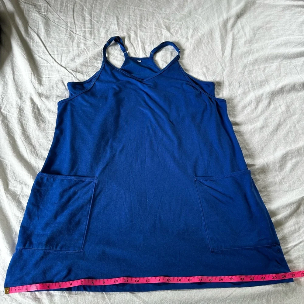 Blue Women’s Sleeveless Romper with Pockets size XL - Picture 8 of 9